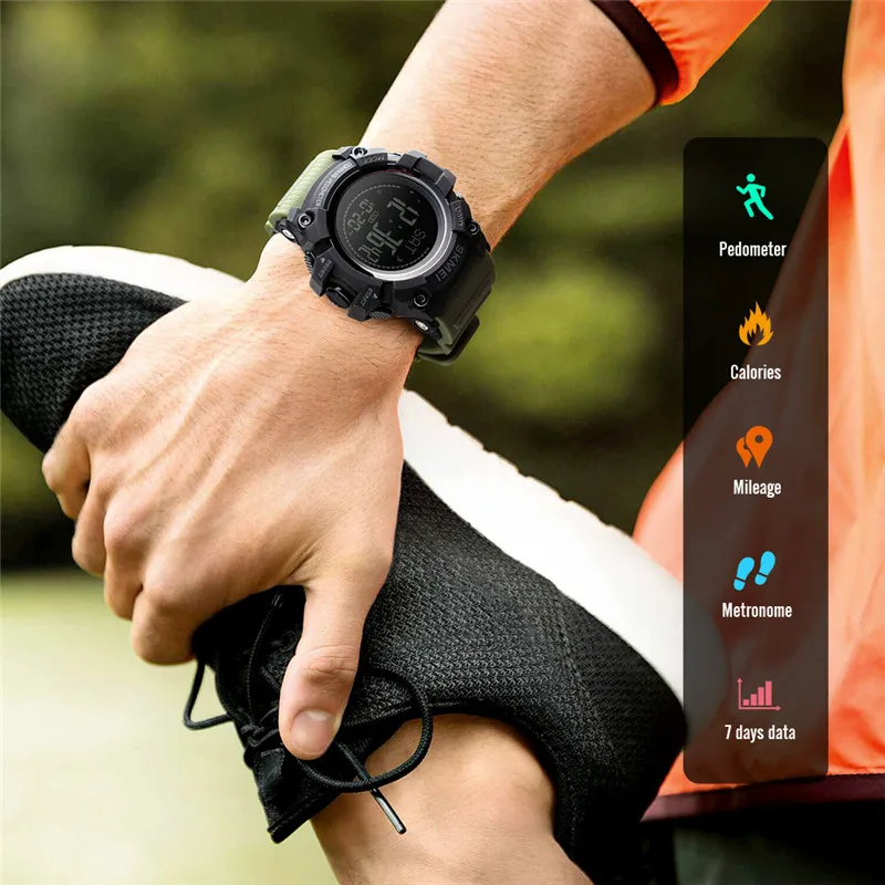 SKMEI Calories Pedometer Mens Sports Watch Fashion Digital Waterproof Military Wristwatches Compass Relogio Masculino
SKMEI Calories Pedometer Mens Sports Watch Fashion Digital Waterproof Military Wristwatches Compass Relogio Masculino