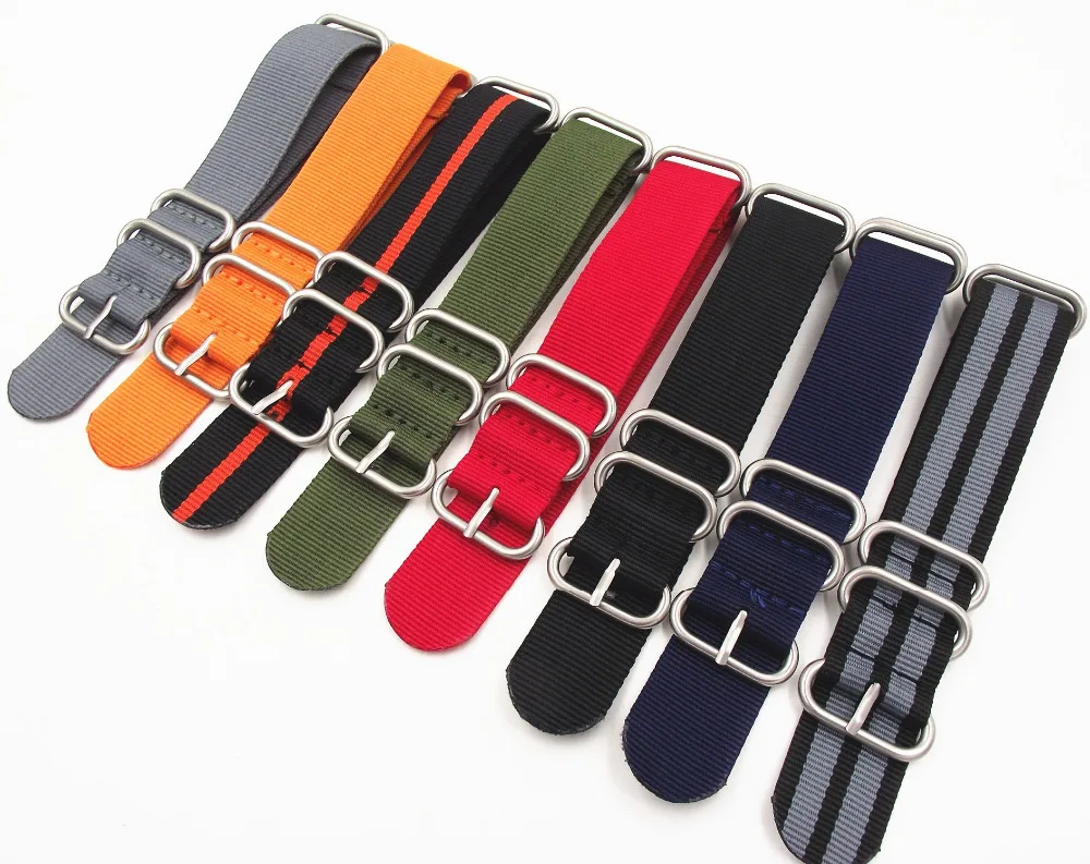 1PCS Heavy duty nylon straps 20mm 22mm 24mm Nylon Watch band NATO strap zulu strap watch strap silver ring buckle
1PCS Heavy duty nylon straps 20mm 22mm 24mm Nylon Watch band NATO strap zulu strap watch strap silver ring buckle