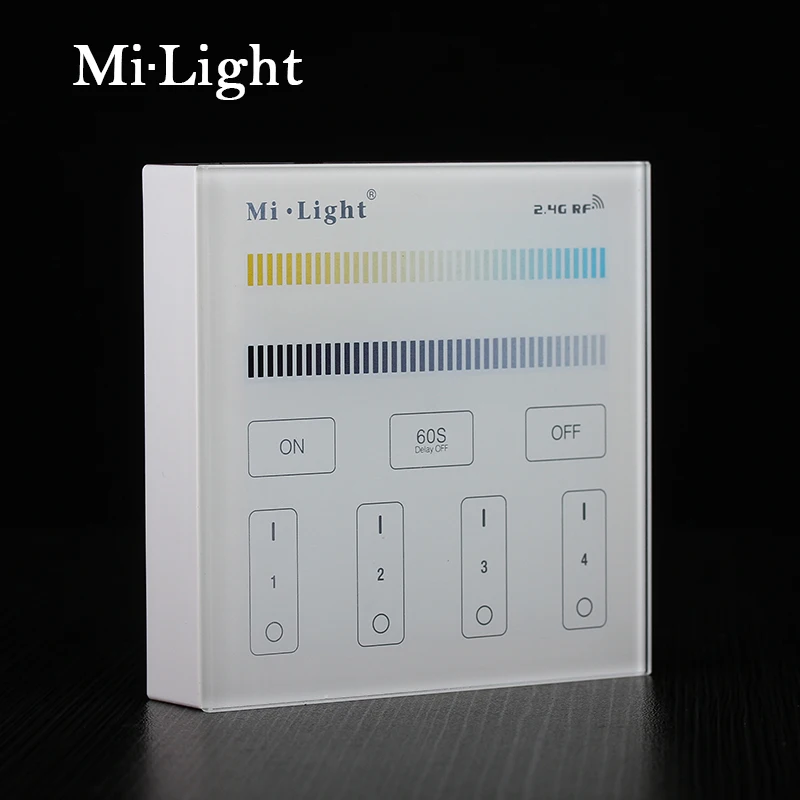 Milight T2 AC220V 4-Zone CCT Adjust Smart Panel Remote Controller color temperature and brightness for led strip light lamp bulb
Milight T2 AC220V 4-Zone CCT Adjust Smart Panel Remote Controller color temperature and brightness for led strip light lamp bulb