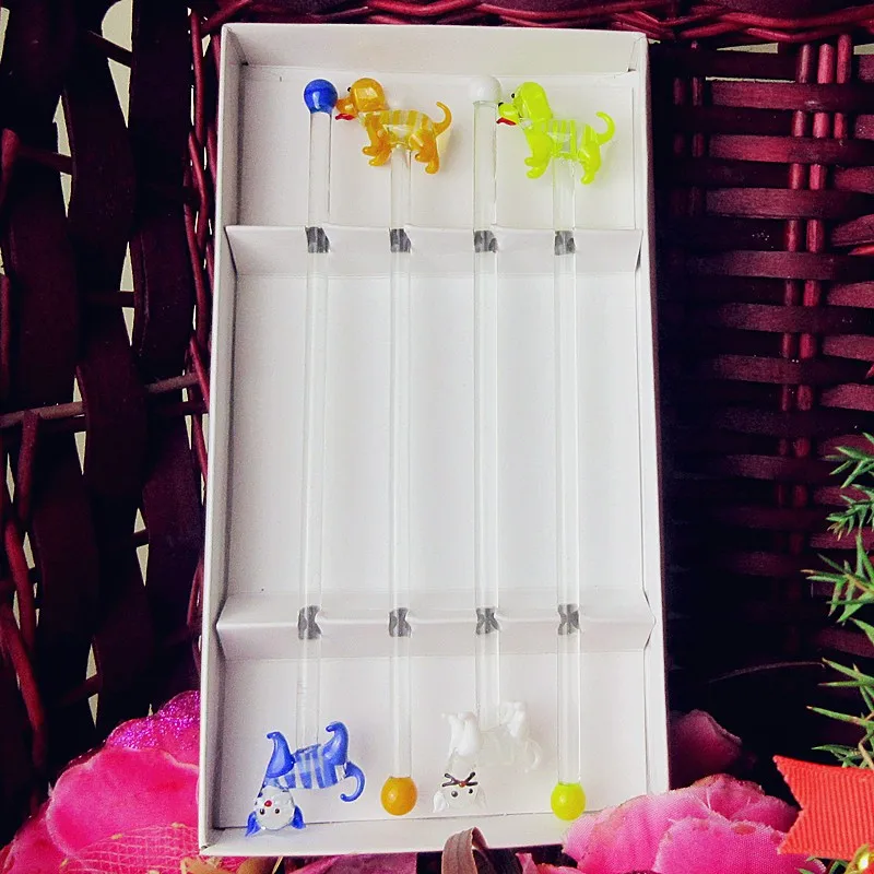 Custom Hand made murano glass Animal figurines cartoon dog cocktail swizzle stick cute glass Mixing Cocktail Stirrers Sticks
Custom Hand made murano glass Animal figurines cartoon dog cocktail swizzle stick cute glass Mixing Cocktail Stirrers Sticks