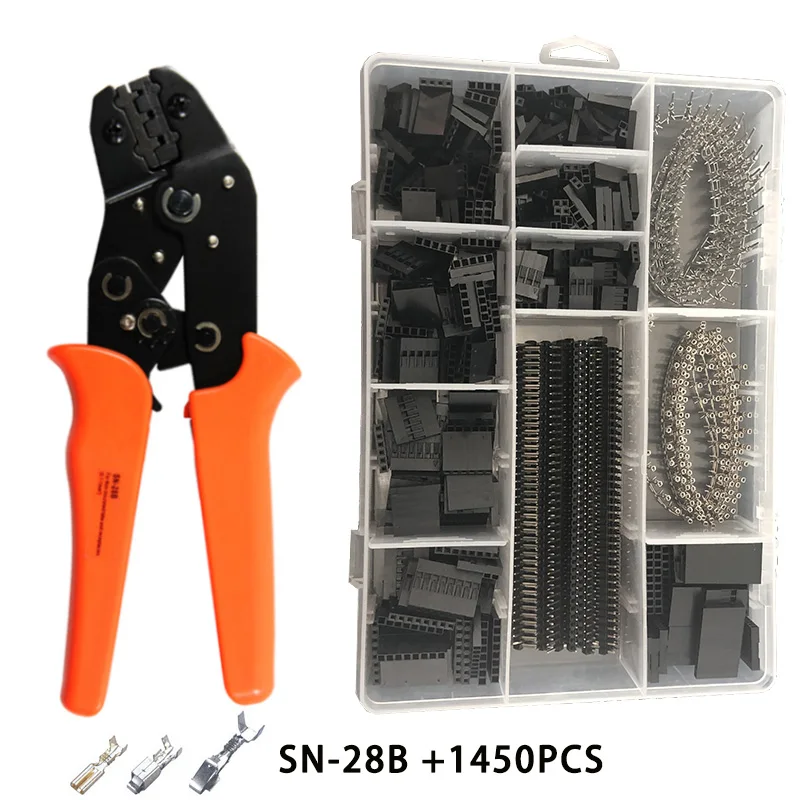 SN-28B 1450PCS jst plier dupont crimping pliers wire crimping hand tool set terminals clamp kit Ratcheting Crimper jst xh crimp
SN-28B 1450PCS jst plier dupont crimping pliers wire crimping hand tool set terminals clamp kit Ratcheting Crimper jst xh crimp