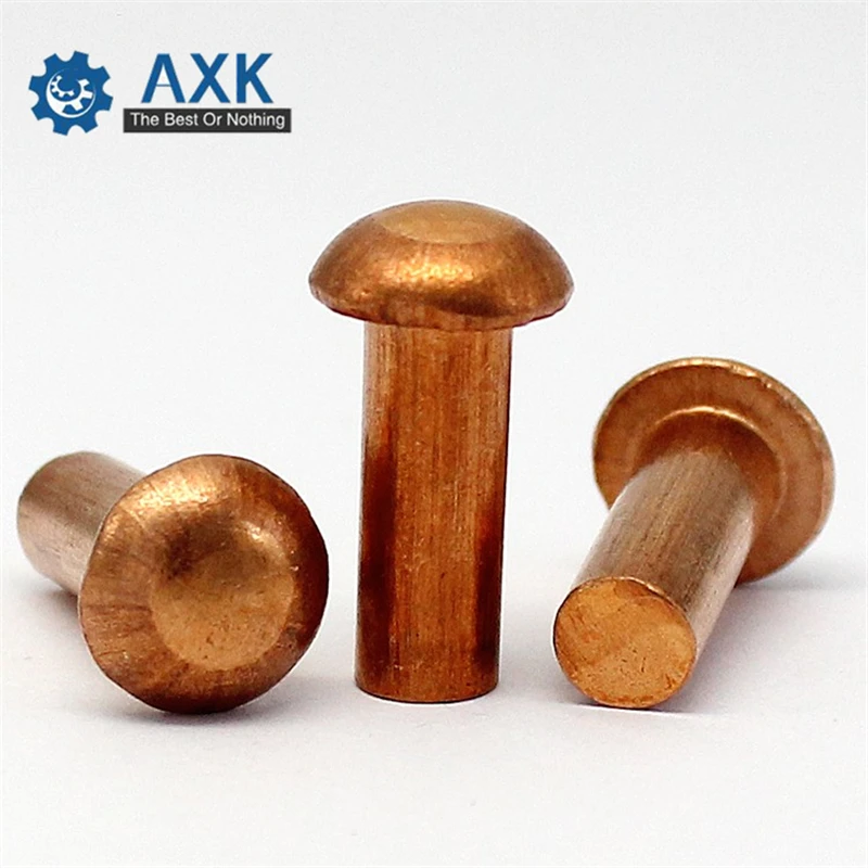 20/10Pcs GB867 M6*L Copper Rivet Pan Head Solid Rivets Brass Half Round Solid Rivet Cap Nail 8-50mm Length 6mm Diameter
20/10Pcs GB867 M6*L Copper Rivet Pan Head Solid Rivets Brass Half Round Solid Rivet Cap Nail 8-50mm Length 6mm Diameter