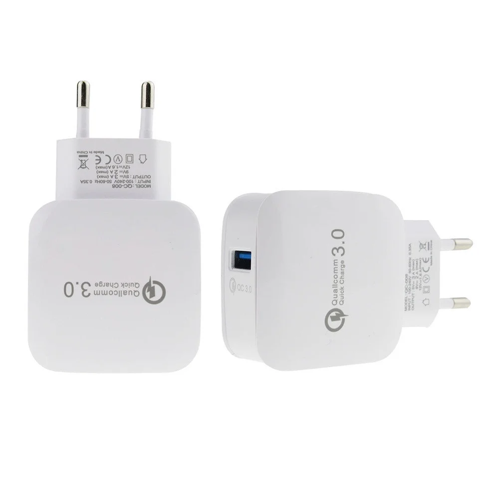 QC3.0 быстро Зарядное устройство адаптер + Тип C данных USB для huawei p smart Honor 10 9 8 V10 V9 V8