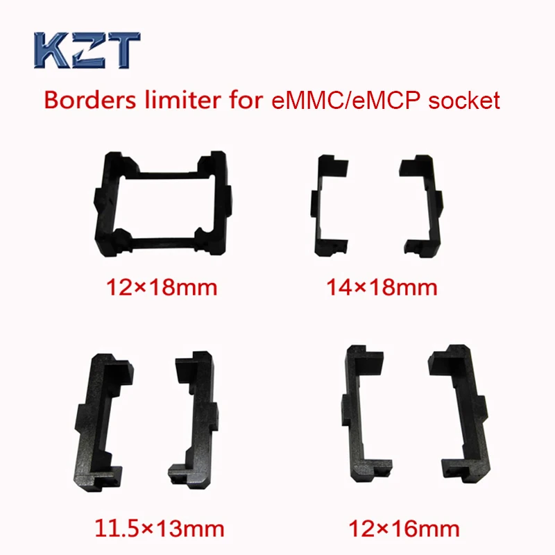 eMMC/eMCP test Socket borders limiter,frame guider,11.5*13mm,12*16mm,12*18mm,14*18mm,for open top structure socket
eMMC/eMCP test Socket borders limiter,frame guider,11.5*13mm,12*16mm,12*18mm,14*18mm,for open top structure socket
