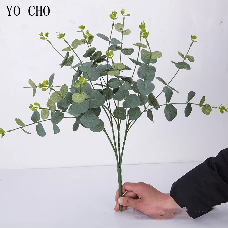YO CHO Green Artificial Leaves Large Eucalyptus Leaf Plants Wall Material Decorative Fake Plants Wedding Home Party Garden Decor
YO CHO Green Artificial Leaves Large Eucalyptus Leaf Plants Wall Material Decorative Fake Plants Wedding Home Party Garden Decor
