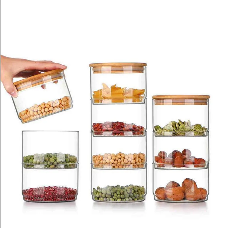 High Borosilicate Transparent Glass Sealed Tank, Storage Tank, Grain Receiving Bottle, Bamboo and Wood Cover, One-piece Combinat
High Borosilicate Transparent Glass Sealed Tank, Storage Tank, Grain Receiving Bottle, Bamboo and Wood Cover, One-piece Combinat