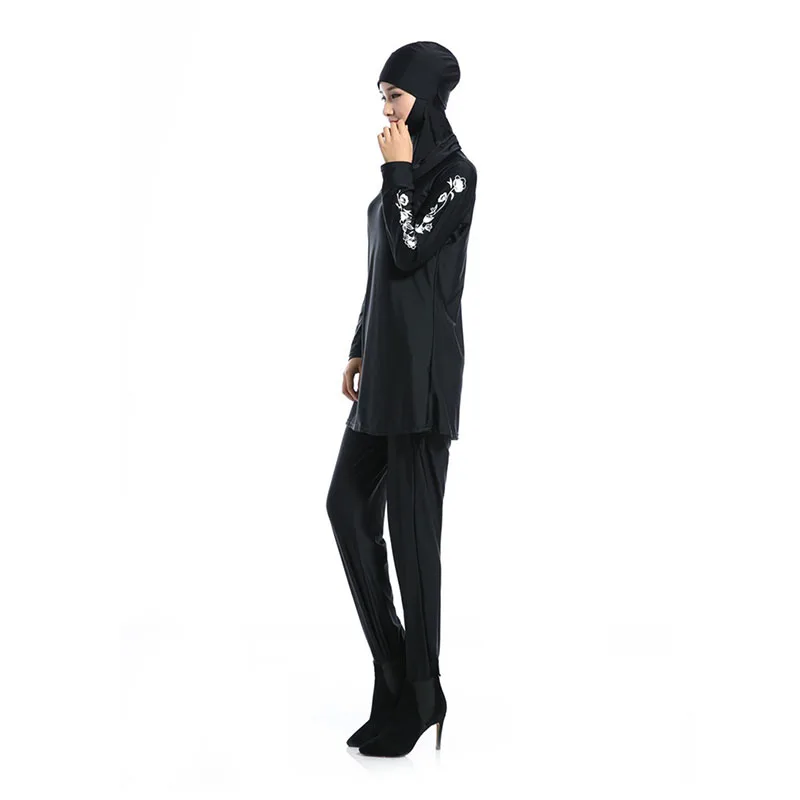 Islamic swim wear Muslim Costume Swimwear Hijab Modest Swimsuit for Women modest swimwear Black/Dark blue/Dark Red/Dark | Спорт и