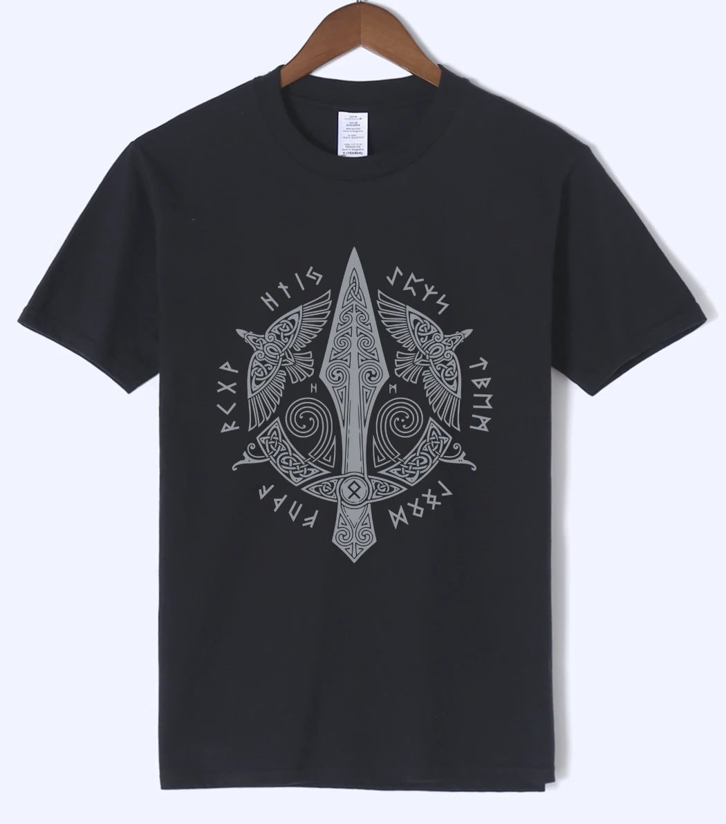 Футболка Odin Vikings man, летняя, уличная, с коротким рукавом, большого размера, в стиле хип-хоп, винтажная, Черная
Футболка Odin Vikings man, летняя, уличная, с коротким рукавом, большого размера, в стиле хип-хоп, винтажная, Черная