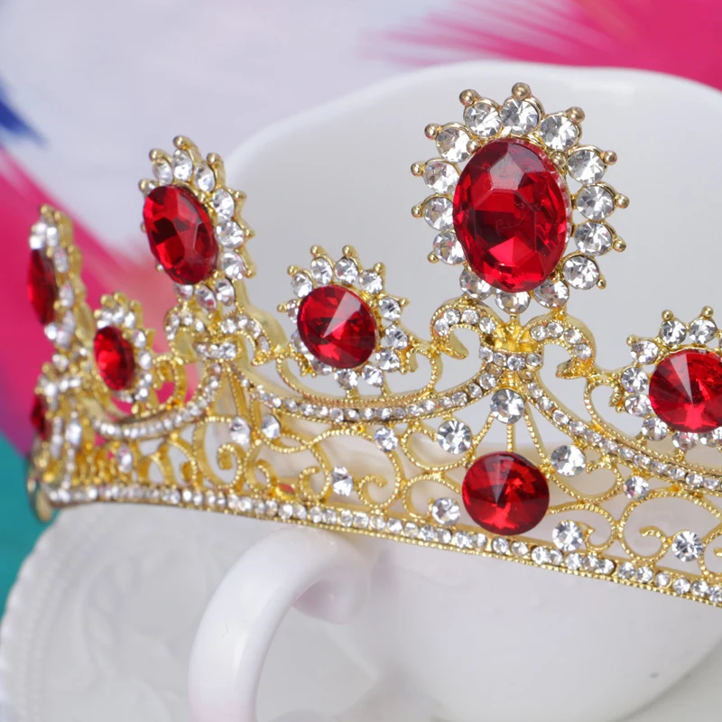 New Bridal Wedding Gold Red Rhinestone Hair Tiara Headband Crown Hair Accessories
New Bridal Wedding Gold Red Rhinestone Hair Tiara Headband Crown Hair Accessories