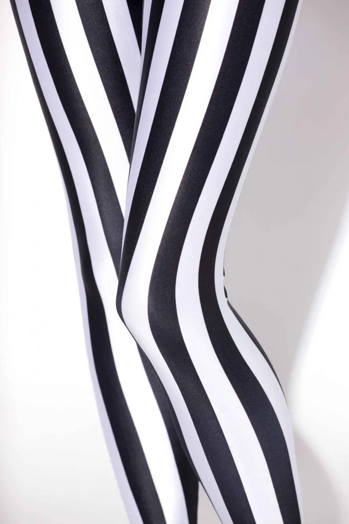 Fashion Women Black White Stripe Print Leggings Slim Fit Thin Elastic Polyester Cos Party Pants Casual Trousers Drop Shipping
Fashion Women Black White Stripe Print Leggings Slim Fit Thin Elastic Polyester Cos Party Pants Casual Trousers Drop Shipping