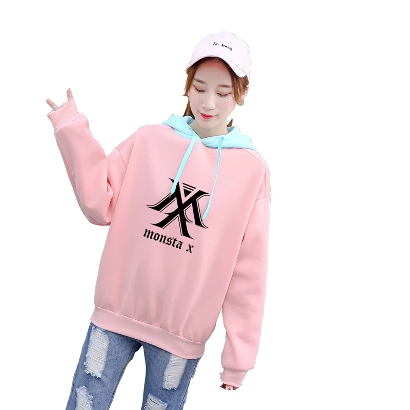 Kpop Women Hoodies Monsta X Harajuku sudadera mujer Pink Sweet Girls' Winter Outwear Loose Sweatshirts Korean Punk Moleton
Kpop Women Hoodies Monsta X Harajuku sudadera mujer Pink Sweet Girls' Winter Outwear Loose Sweatshirts Korean Punk Moleton