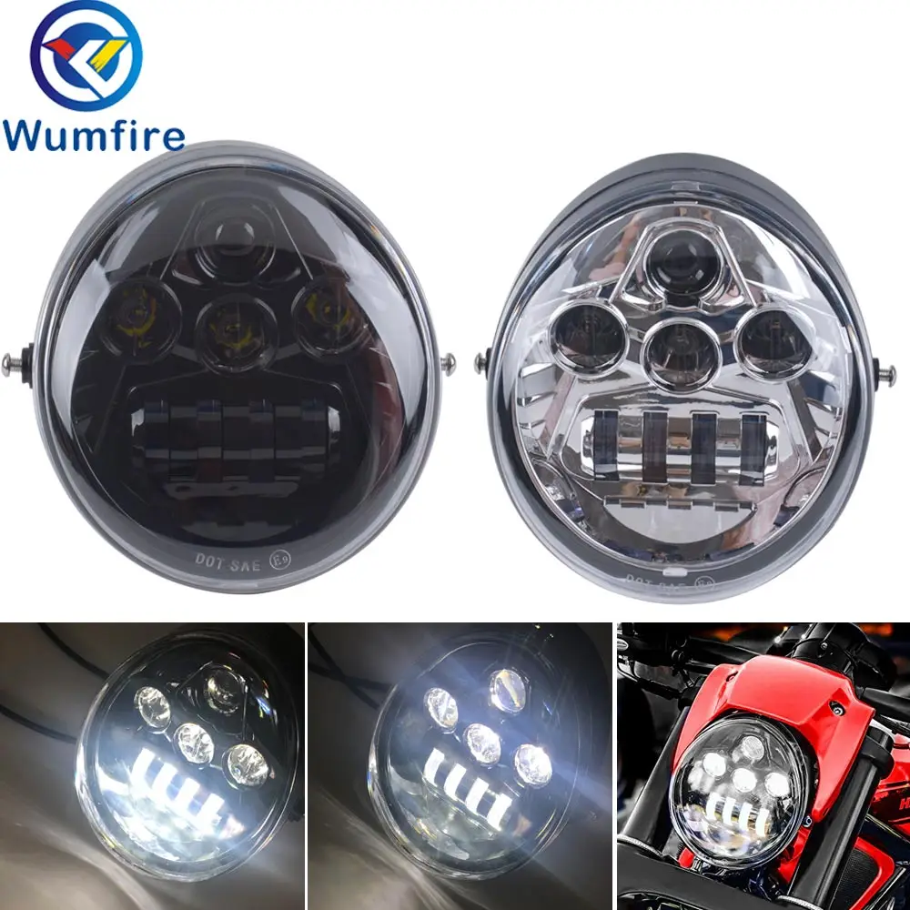 WUMFIRE DOT E9 Motorcycle LED Headlight For VROD VRSCF VRSC VRSCR 2002-2017 For V Rod Accessories
WUMFIRE DOT E9 Motorcycle LED Headlight For VROD VRSCF VRSC VRSCR 2002-2017 For V Rod Accessories