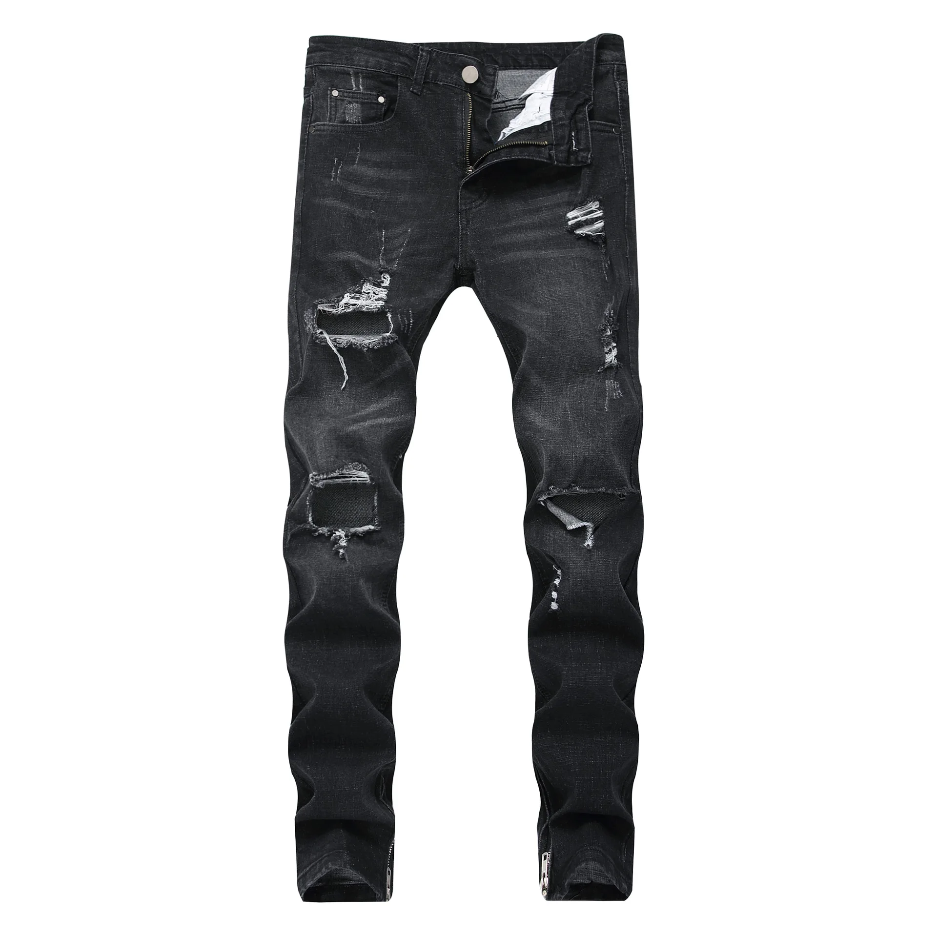 2022 Ripped Jeans Denim For Men Fashion Designer Style Ankle Straight Knee Hole Cotton Comfortable Plus Size Male Pants
2022 Ripped Jeans Denim For Men Fashion Designer Style Ankle Straight Knee Hole Cotton Comfortable Plus Size Male Pants