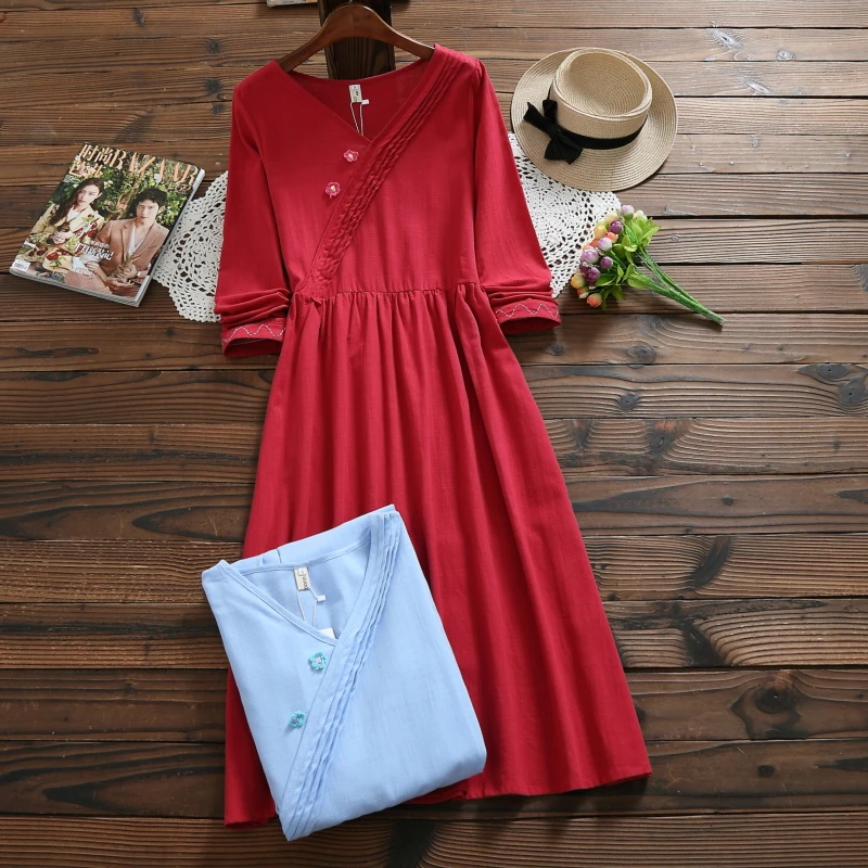 Spring autumn elegant dress new fashion red blue dress long sleeve floral vintage vestidos
Spring autumn elegant dress new fashion red blue dress long sleeve floral vintage vestidos