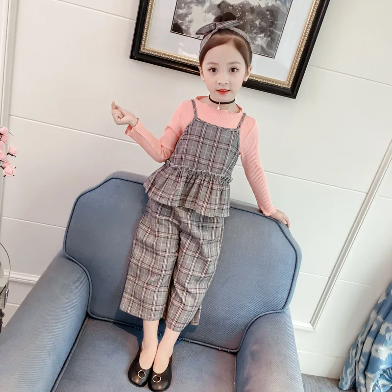 kids girls sets long sleeve t shirt+vest+pant autumn suit British grid wind wide-legged pants suit send Headband 2-7 ages
kids girls sets long sleeve t shirt+vest+pant autumn suit British grid wind wide-legged pants suit send Headband 2-7 ages