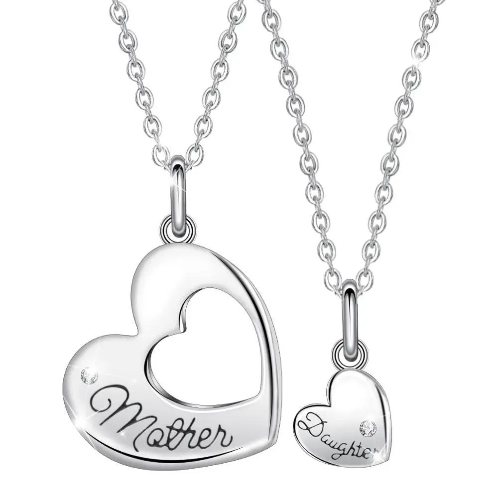 EUDORA 925 Sterling Silver Popular Mother and Daughter Heart necklace women Love "Mom" Necklace Mother's Day Gifts CYD062-2
EUDORA 925 Sterling Silver Popular Mother and Daughter Heart necklace women Love "Mom" Necklace Mother's Day Gifts CYD062-2