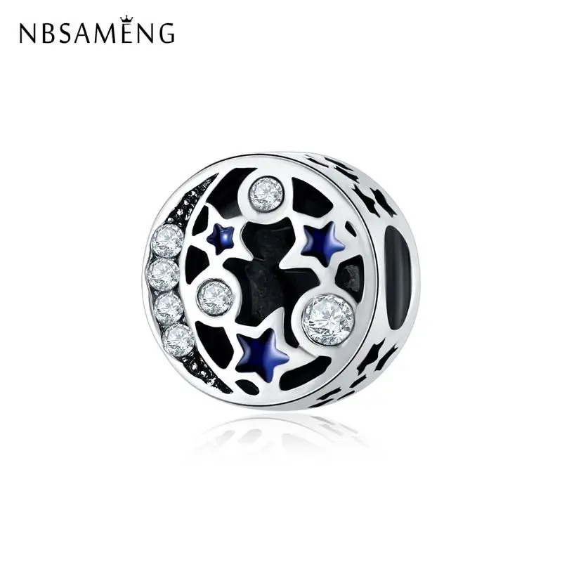 Fashion Silver Plated Crystal Beads Charm Shimmering Midnight Blue Enamel Charms Fit Women Bracelets DIY Jewelry Gift
Fashion Silver Plated Crystal Beads Charm Shimmering Midnight Blue Enamel Charms Fit Women Bracelets DIY Jewelry Gift
