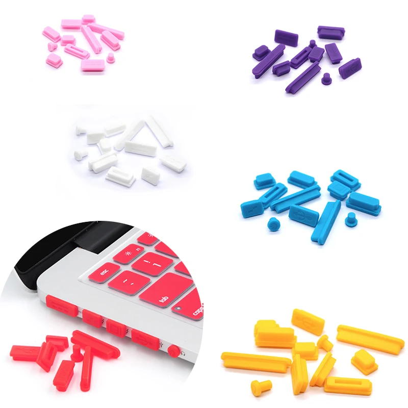 Hot Selling 1set Silicone Data Port Anti Dustproof Plugs For MacBook pro air retina 13/15inch Dust Plug Stopper Cover Set
Hot Selling 1set Silicone Data Port Anti Dustproof Plugs For MacBook pro air retina 13/15inch Dust Plug Stopper Cover Set