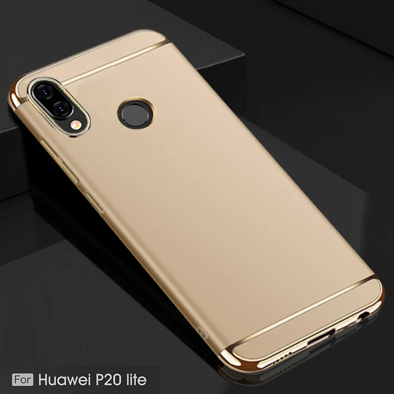 YUETUO luxury hard plastic phone back etui coque cover case for huawei p20 lite p20lite p 20 nova 3e black accessories | Мобильные