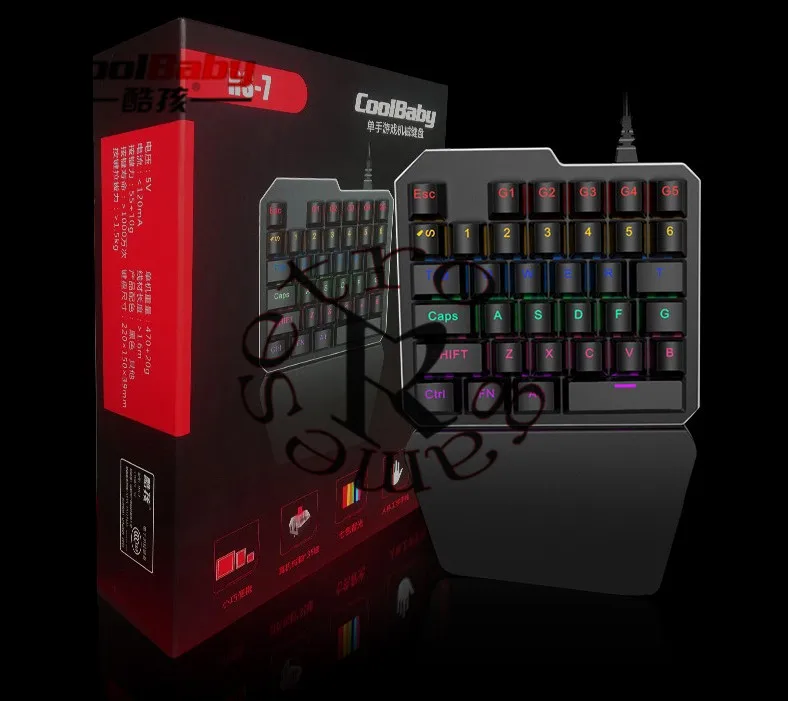 coolbaby RS-7 7 Colors LED 35 keys Backlight Single Hand Professional Gaming Keyboard USB Wired Anti-Ghosting Keyboard For Game
coolbaby RS-7 7 Colors LED 35 keys Backlight Single Hand Professional Gaming Keyboard USB Wired Anti-Ghosting Keyboard For Game