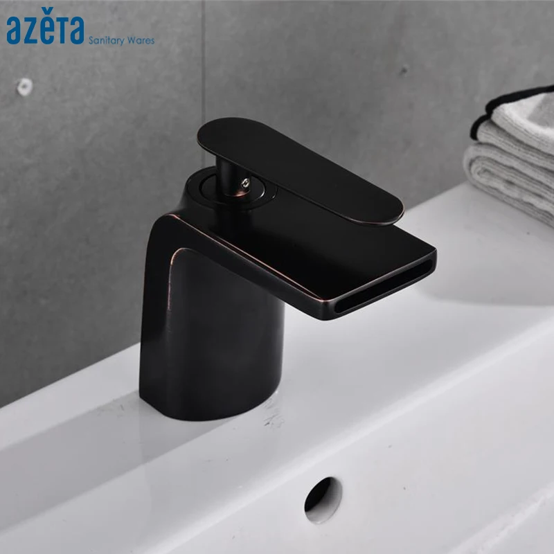 Латунный кран для раковины Azeta AT8889OB современный смеситель Водопад ванной комнаты