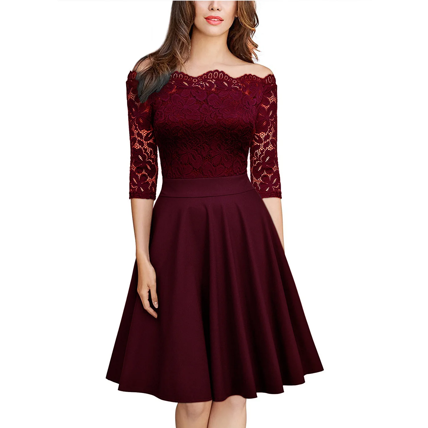 2017 Europe Women High Quality Elegant Boutique Sexy Lace Strapless Dress a Big Swing OL Dress
2017 Europe Women High Quality Elegant Boutique Sexy Lace Strapless Dress a Big Swing OL Dress