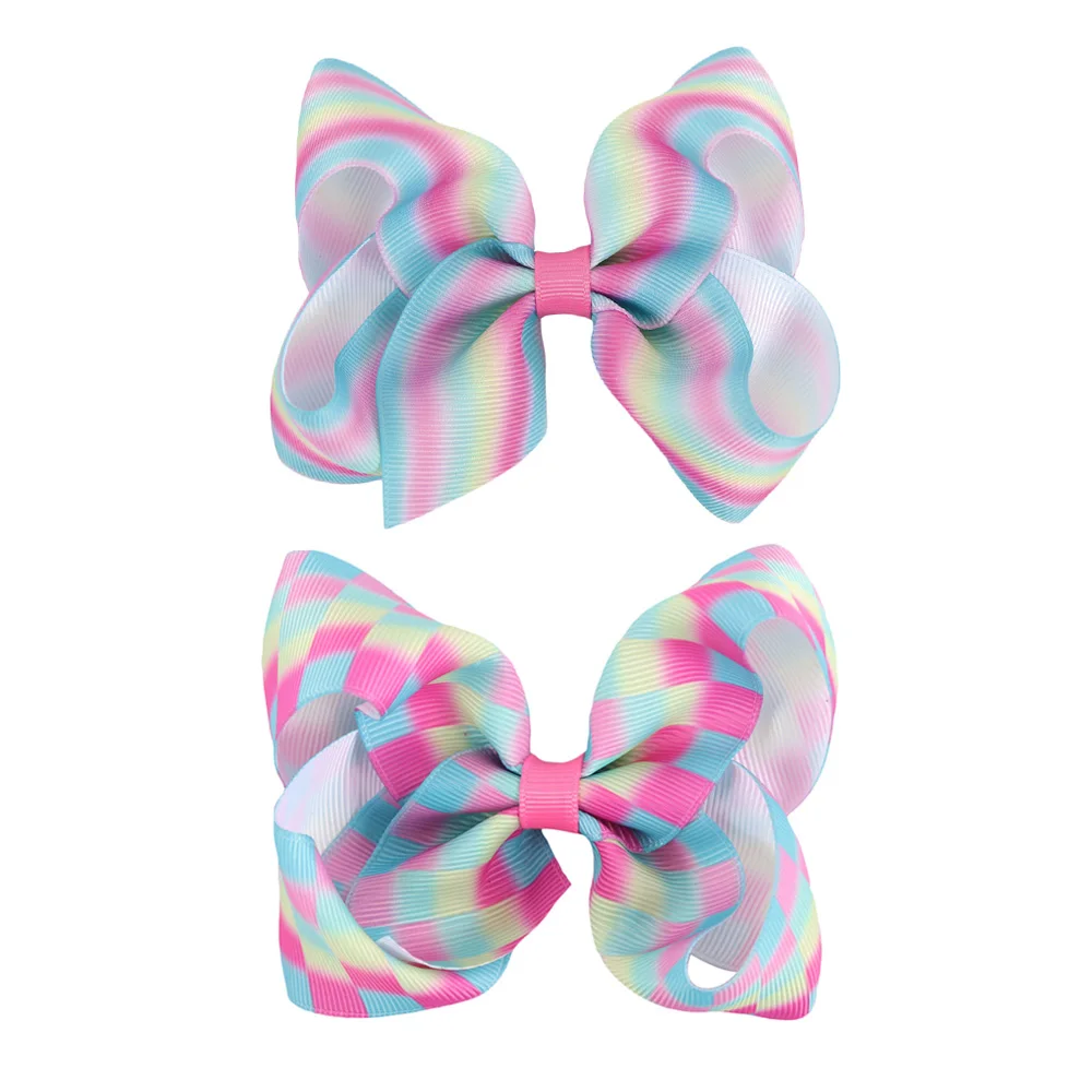 2Pcs/lot 4 Inch Boutique Hair Bows For Girls Rainbow With Alligator Clips Handmade Hairbow Kids Headwear Hairclip Bows
2Pcs/lot 4 Inch Boutique Hair Bows For Girls Rainbow With Alligator Clips Handmade Hairbow Kids Headwear Hairclip Bows