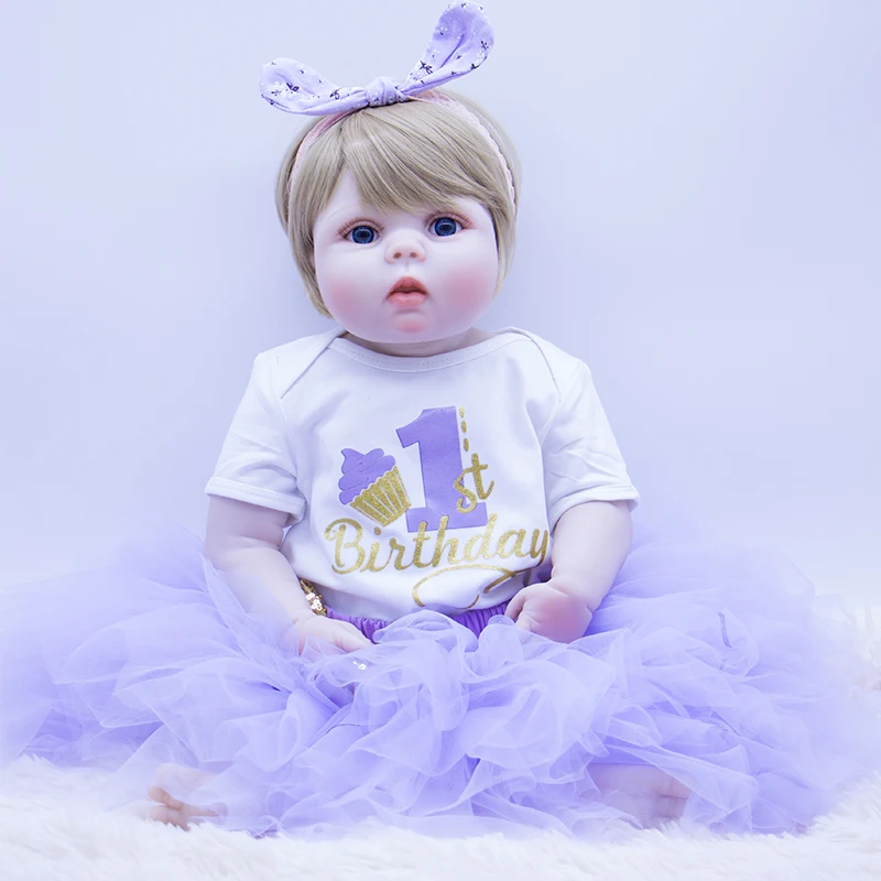 Noble purple dress big doll 23'' whole Silicone VInyl Baby Sleeping toy so cute Bebe kit Reborn Brinquedo para ken lol-dolls des
Noble purple dress big doll 23'' whole Silicone VInyl Baby Sleeping toy so cute Bebe kit Reborn Brinquedo para ken lol-dolls des