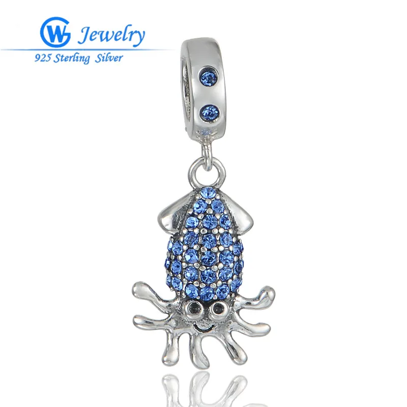 

European Style jewelry The octopus Design With Blue Enamel Crystal GW Fashion Jewelry S359H20