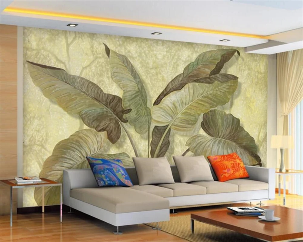 Beibehang Custom wallpaper European and American Retro Tropical Plant Banana Leaf Oil Painting TV Background Wall 3d wallpaper
Beibehang Custom wallpaper European and American Retro Tropical Plant Banana Leaf Oil Painting TV Background Wall 3d wallpaper