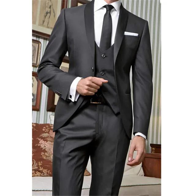 Custom Black Wedding Slim Fit Mens Suits Dresses 2019 Mens Suits Groom Men's Suits Terno Masculino 3 Pieces(Jacket+Pant+Vest)
Custom Black Wedding Slim Fit Mens Suits Dresses 2019 Mens Suits Groom Men's Suits Terno Masculino 3 Pieces(Jacket+Pant+Vest)