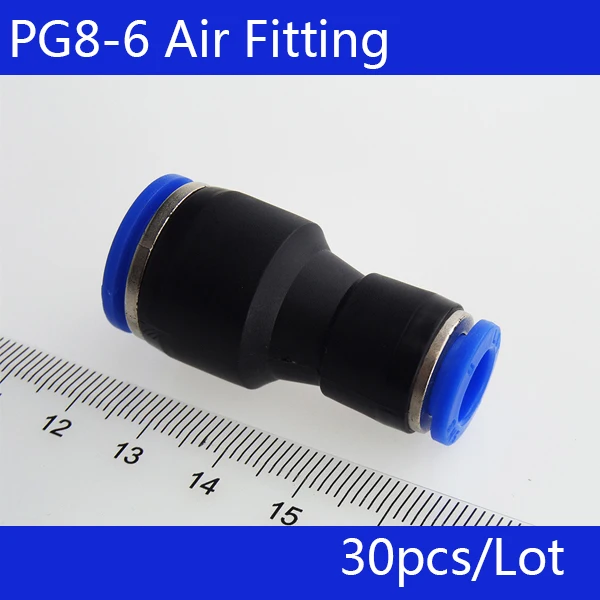 High quality 30pcs PG8-6 Unequal Diameter Air Tube Fitting Straight Union , One Touch Push In Pneumatic Fitting Connectors
High quality 30pcs PG8-6 Unequal Diameter Air Tube Fitting Straight Union , One Touch Push In Pneumatic Fitting Connectors