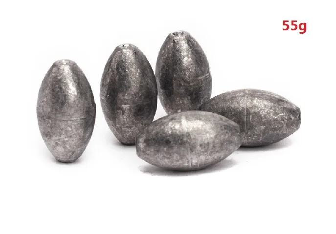 10PCS 55g Seawater Fishing Lead Sinkers Olive Shape Fish Lead Weights Accessories
10PCS 55g Seawater Fishing Lead Sinkers Olive Shape Fish Lead Weights Accessories