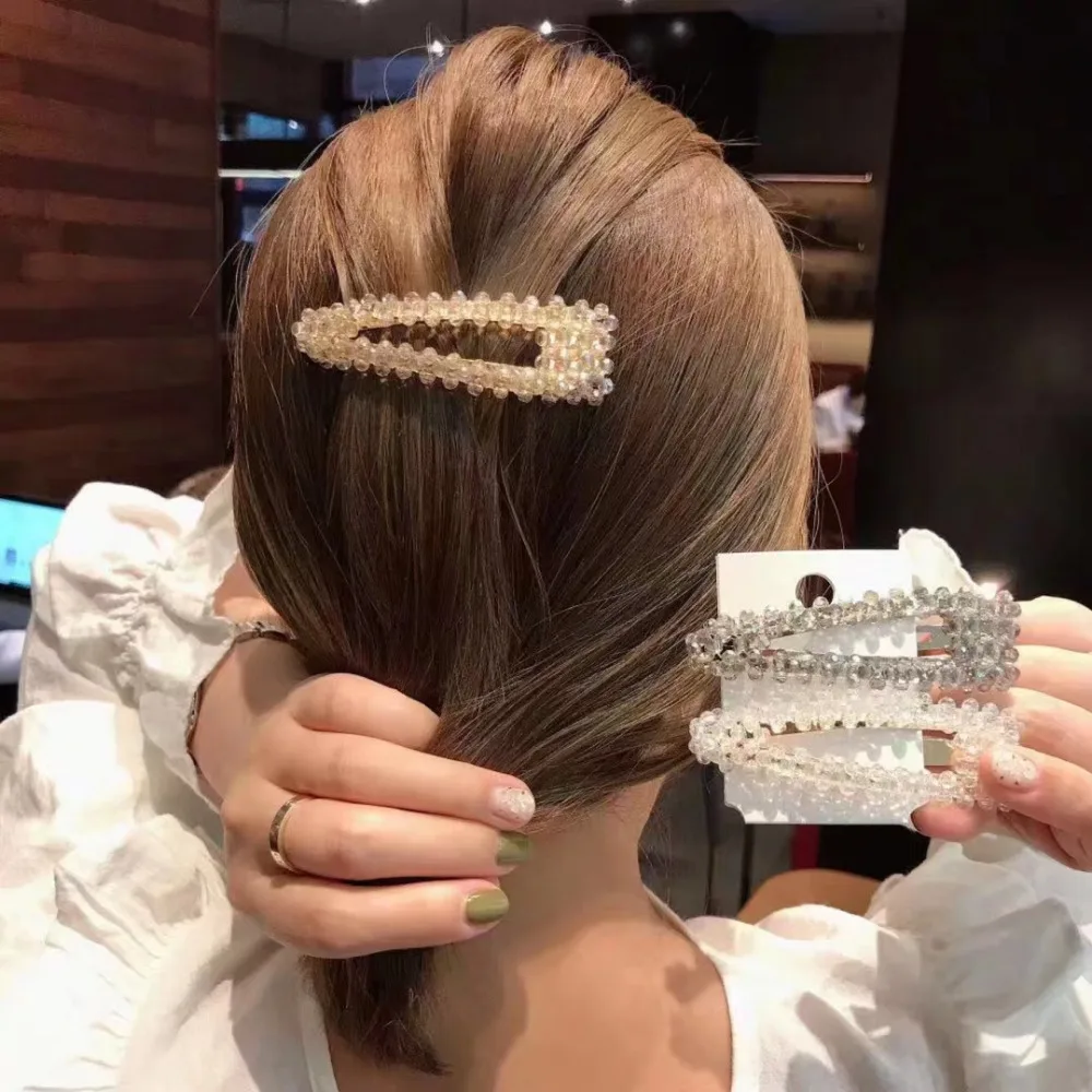 Новинка модные женские заколки для волос с жемчужными бусинами аксессуары