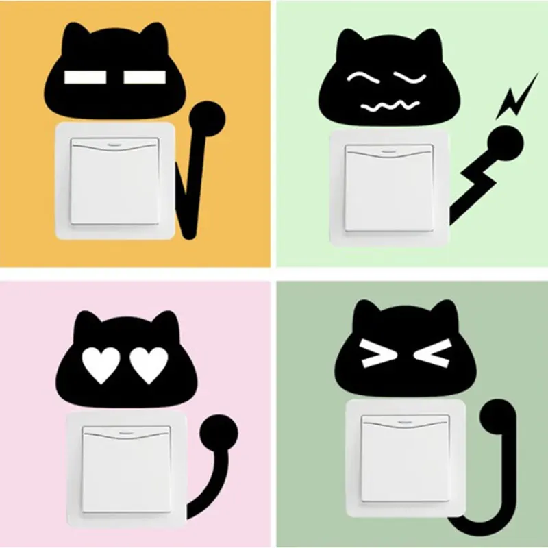 10pes Creative Cartoon Black Kitten Switch Stickers Wall Stickers For Children's Rooms Living Room Bedroom Home Decor Stickers
10pes Creative Cartoon Black Kitten Switch Stickers Wall Stickers For Children's Rooms Living Room Bedroom Home Decor Stickers