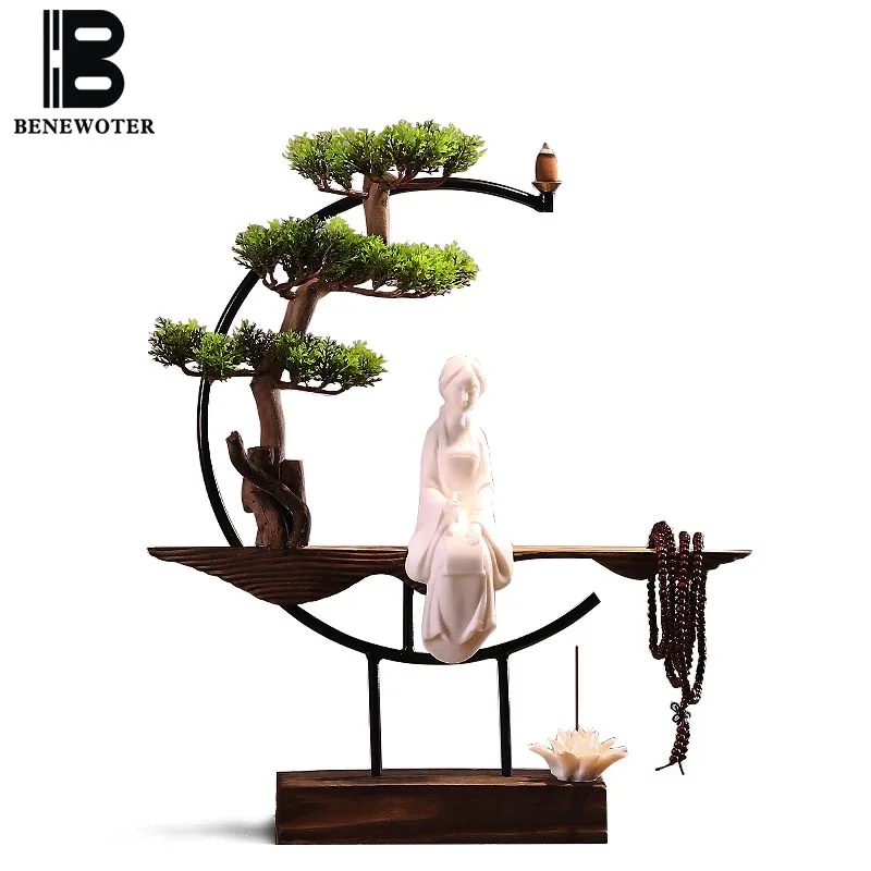 Retro Backflow Incense Burner Lotus Stick Incense Burner Zen Tea Ceremony Decorative Home Living Room Ornaments Crafts Wood Base
Retro Backflow Incense Burner Lotus Stick Incense Burner Zen Tea Ceremony Decorative Home Living Room Ornaments Crafts Wood Base