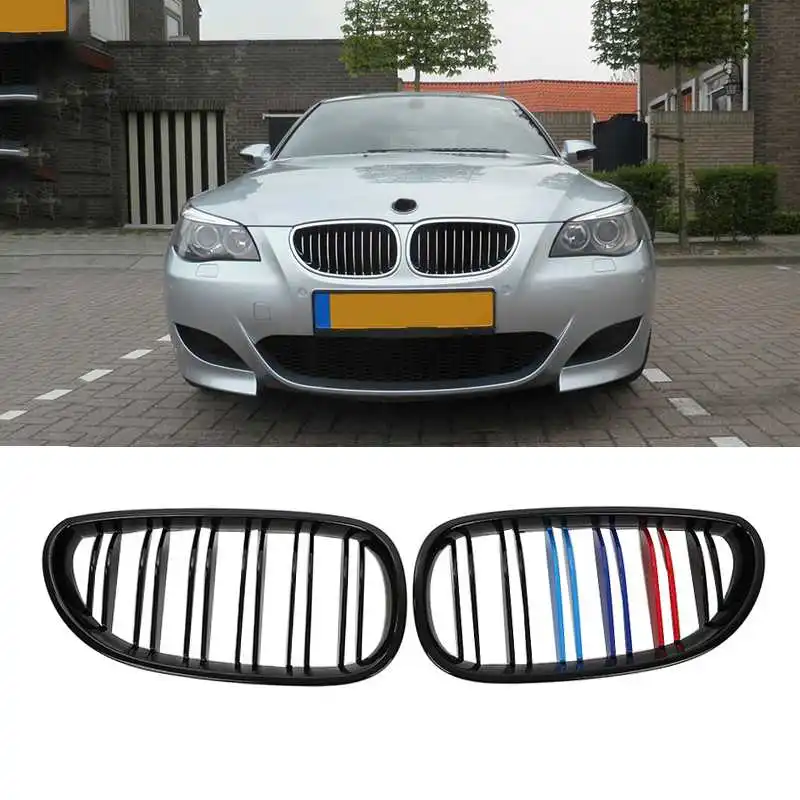Передние гоночные грили в виде почек для BMW E60 M5 2003-2009 4 двери 4D Седан глянцевый