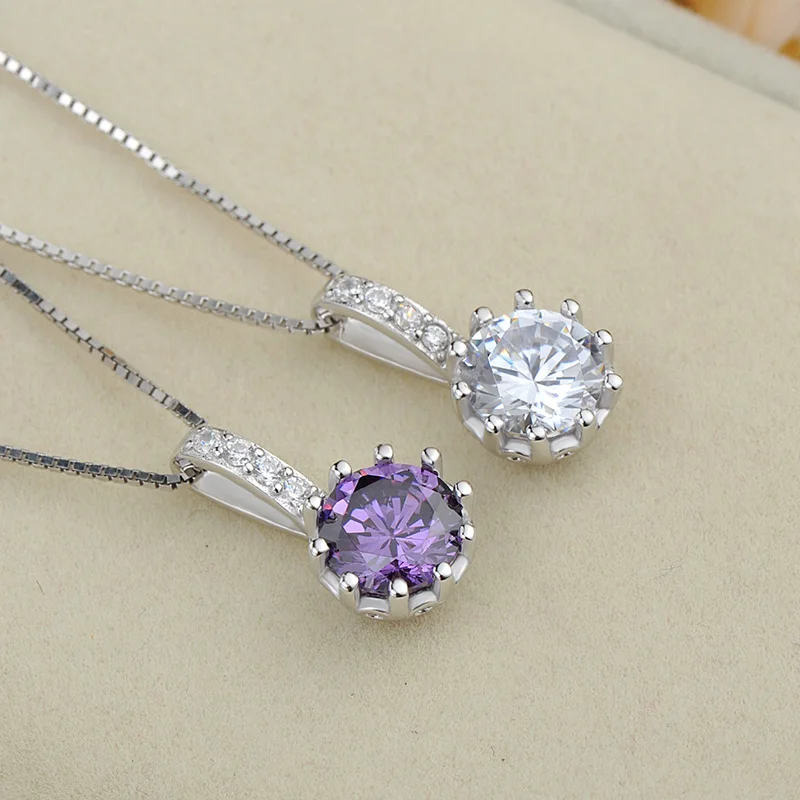 Sterling Silver Necklace Classic Pendant Wedding Jewelry 18inches Clavicle Necklace Pendant Prongs Zircon Carbon Jewelry 925
Sterling Silver Necklace Classic Pendant Wedding Jewelry 18inches Clavicle Necklace Pendant Prongs Zircon Carbon Jewelry 925