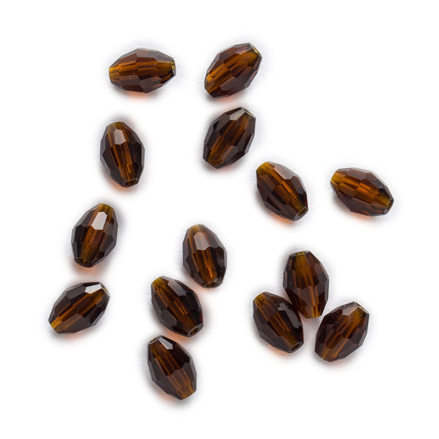 50 Piece Dark Coffee Crystal Quartz Faceted Olive Glass Spacer Beads Jewelry Making 6-11mm
50 Piece Dark Coffee Crystal Quartz Faceted Olive Glass Spacer Beads Jewelry Making 6-11mm