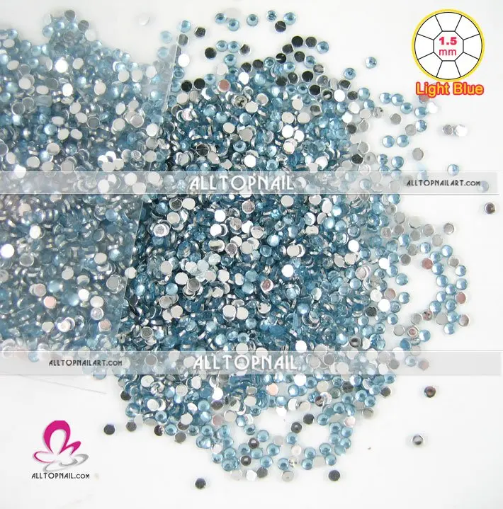 Light Blue A_Grade 1.5mm faceted round nail rhinestones 240000pcs rhinestones for nail art (21 colors available)-Free Shipping
Light Blue A_Grade 1.5mm faceted round nail rhinestones 240000pcs rhinestones for nail art (21 colors available)-Free Shipping