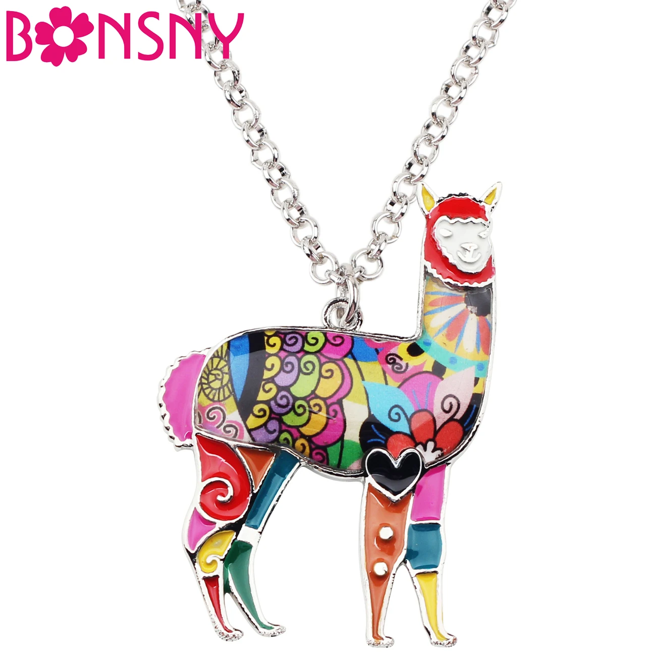 Bonsny Enamel Alloy South American Alpaca Necklace Pendant Chain Sweater Choker Cartoon Animal Jewelry For Women Girls Gift New
Bonsny Enamel Alloy South American Alpaca Necklace Pendant Chain Sweater Choker Cartoon Animal Jewelry For Women Girls Gift New