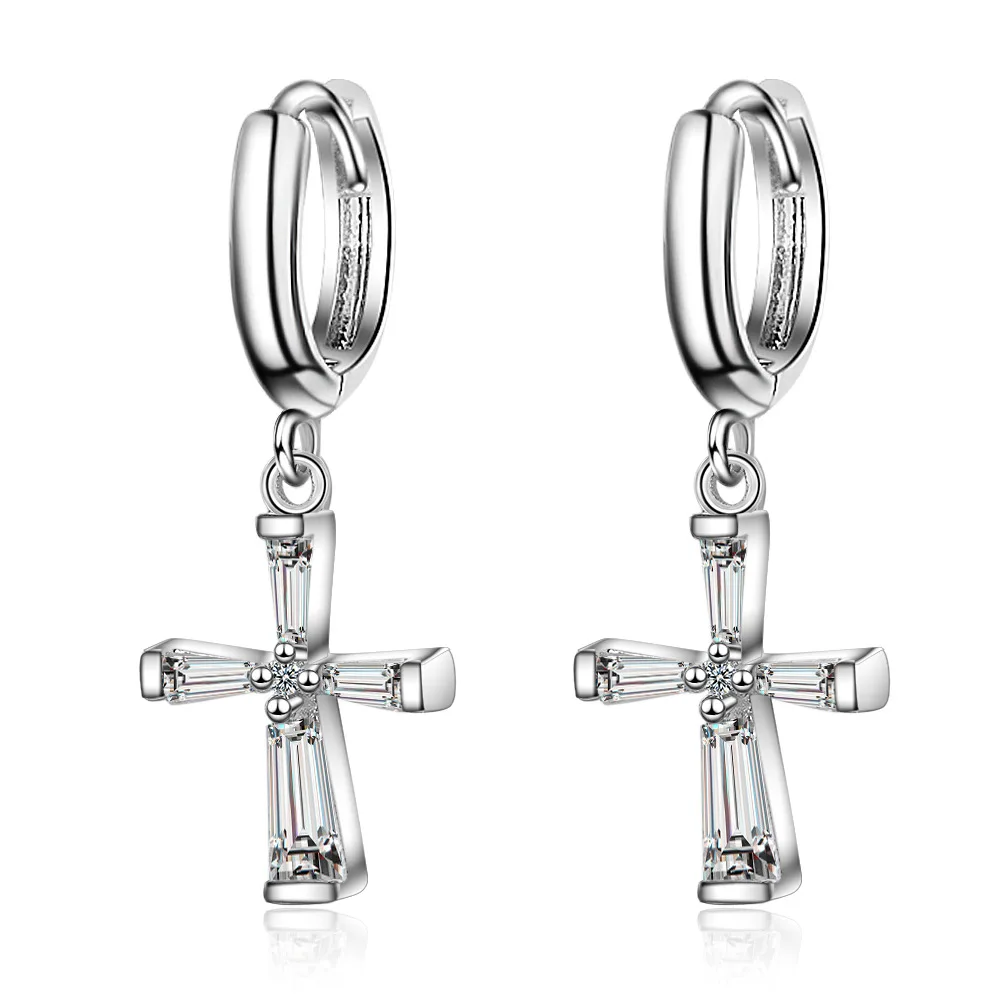 New ArrivalClassic Design 925 Sterling Silver Zircon Cross Earrings Women Fashion Jewelry oorbellen boucle d'oreille
New ArrivalClassic Design 925 Sterling Silver Zircon Cross Earrings Women Fashion Jewelry oorbellen boucle d'oreille
