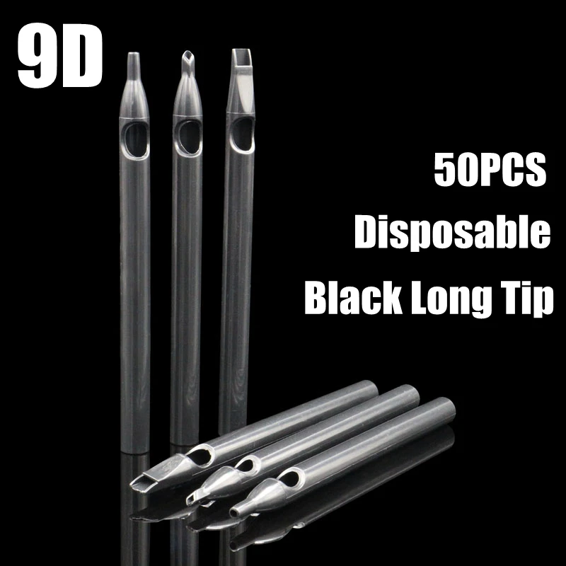50PCS Black Tattoo Long Tips 9DT Disposable Plastic Long Tattoo Tips Nozzle Tube 9D For Tattoo Supplies Free Shipping
50PCS Black Tattoo Long Tips 9DT Disposable Plastic Long Tattoo Tips Nozzle Tube 9D For Tattoo Supplies Free Shipping