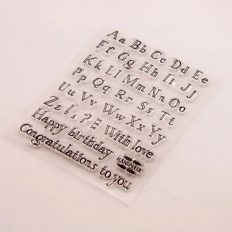 Transparent Stamp Alphabet Letters Birthday Clear Stamps Silicone Seal for DIY Scrapbooking Card Making Photo Album Decor Crafts
Transparent Stamp Alphabet Letters Birthday Clear Stamps Silicone Seal for DIY Scrapbooking Card Making Photo Album Decor Crafts