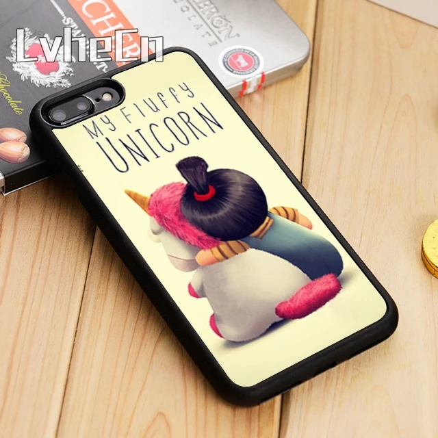 Чехол LvheCn для телефона с изображением пушистого единорога iPhone 5 6 s 7 8 plus 11 12 Pro X XR XS max Samsung S6 S7 edge S8 S9 S10|Бамперы| |