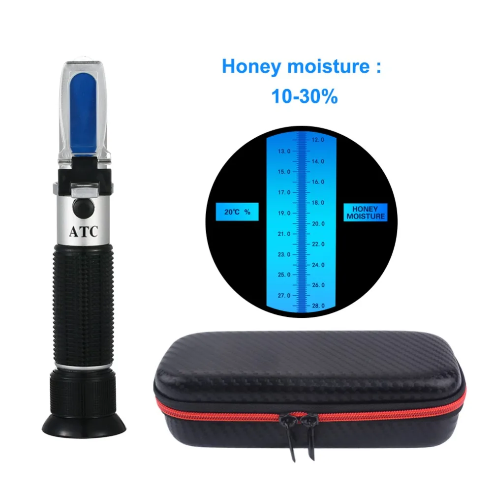 High Concentration Brix Be Water 10%~30% Honey Refractometer Bees Sugar Food ATC
High Concentration Brix Be Water 10%~30% Honey Refractometer Bees Sugar Food ATC