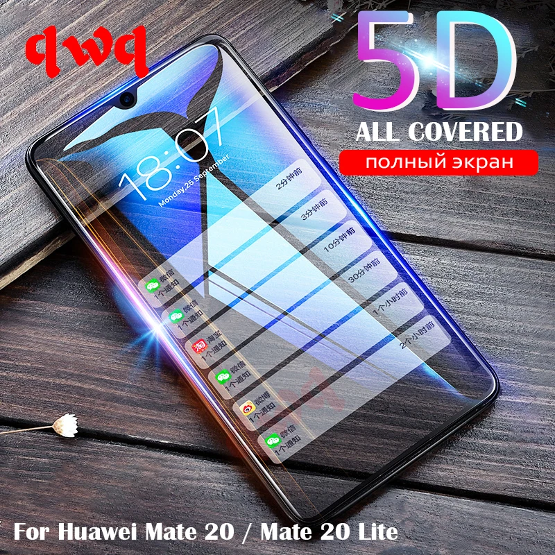 5D закаленное стекло для Huawei Mate 20 Lite Pro Полное покрытие 9H Защита экрана 10