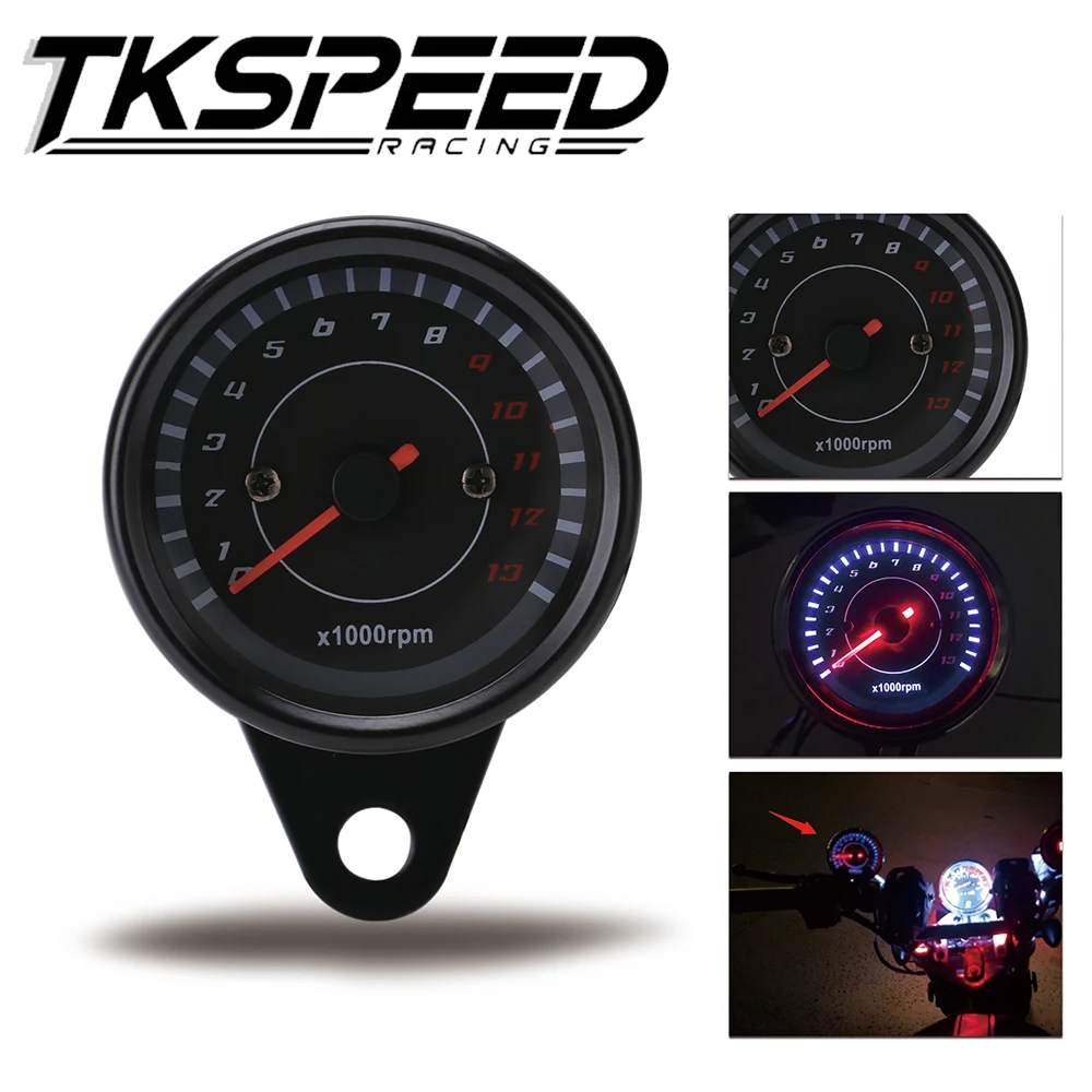 12V Universal Motorcycle Tachometer Tacho Gauge Speedometer with LED Backlight Night Light Motorbike Moto Instrument Accessories
12V Universal Motorcycle Tachometer Tacho Gauge Speedometer with LED Backlight Night Light Motorbike Moto Instrument Accessories