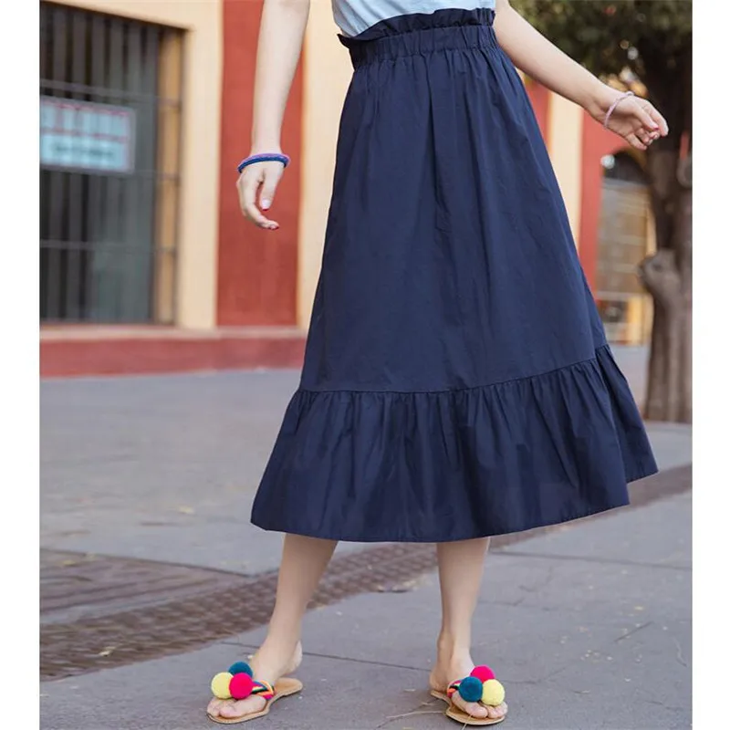 4 colors Autumn Summer women elegant Sweet skirt Girrls 2022 Cotton Linen pleated Ruffles ladies mid calf skirts Red Navy blue
4 colors Autumn Summer women elegant Sweet skirt Girrls 2022 Cotton Linen pleated Ruffles ladies mid calf skirts Red Navy blue
