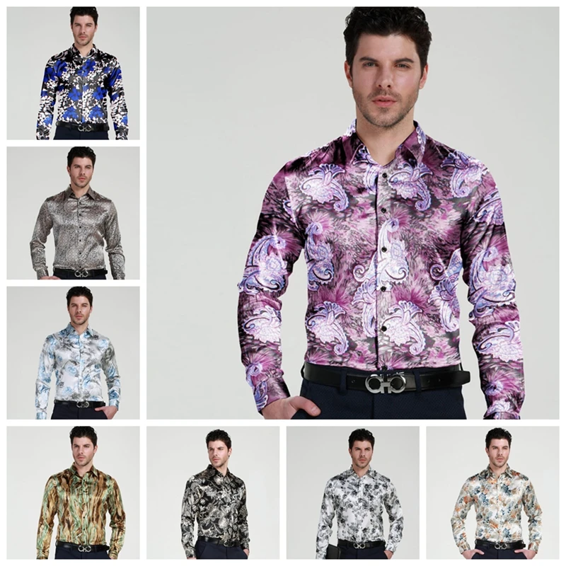 New Design Mens Printed Flower Formal Casual Shirts Slim Fit Groom/Groomsmen Satin Dress Shirt S17
New Design Mens Printed Flower Formal Casual Shirts Slim Fit Groom/Groomsmen Satin Dress Shirt S17